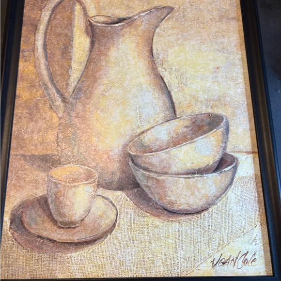 Elegant Home Interiors Cream and Brown Still Life Art Print - Picture 1 of 2